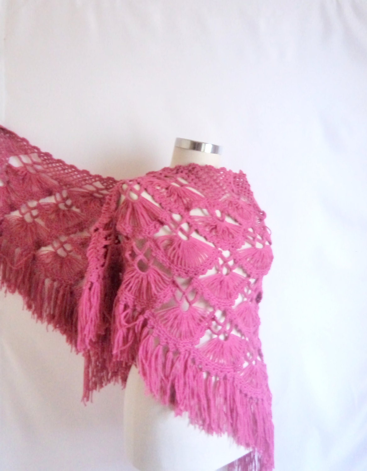 Pink SHAWL SCARVES bridial Stole Capelet  warm wrap  wedding  stole bolero handmade