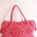 Christmas Rose color Crocheted Handbag afghan crochet pink bag spring fashion bag mother day gift tote purse