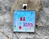 Hand painted - GLASS pendant necklace, art print, original artwork print