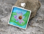 Hand painted - GLASS pendant necklace, art print, original artwork print