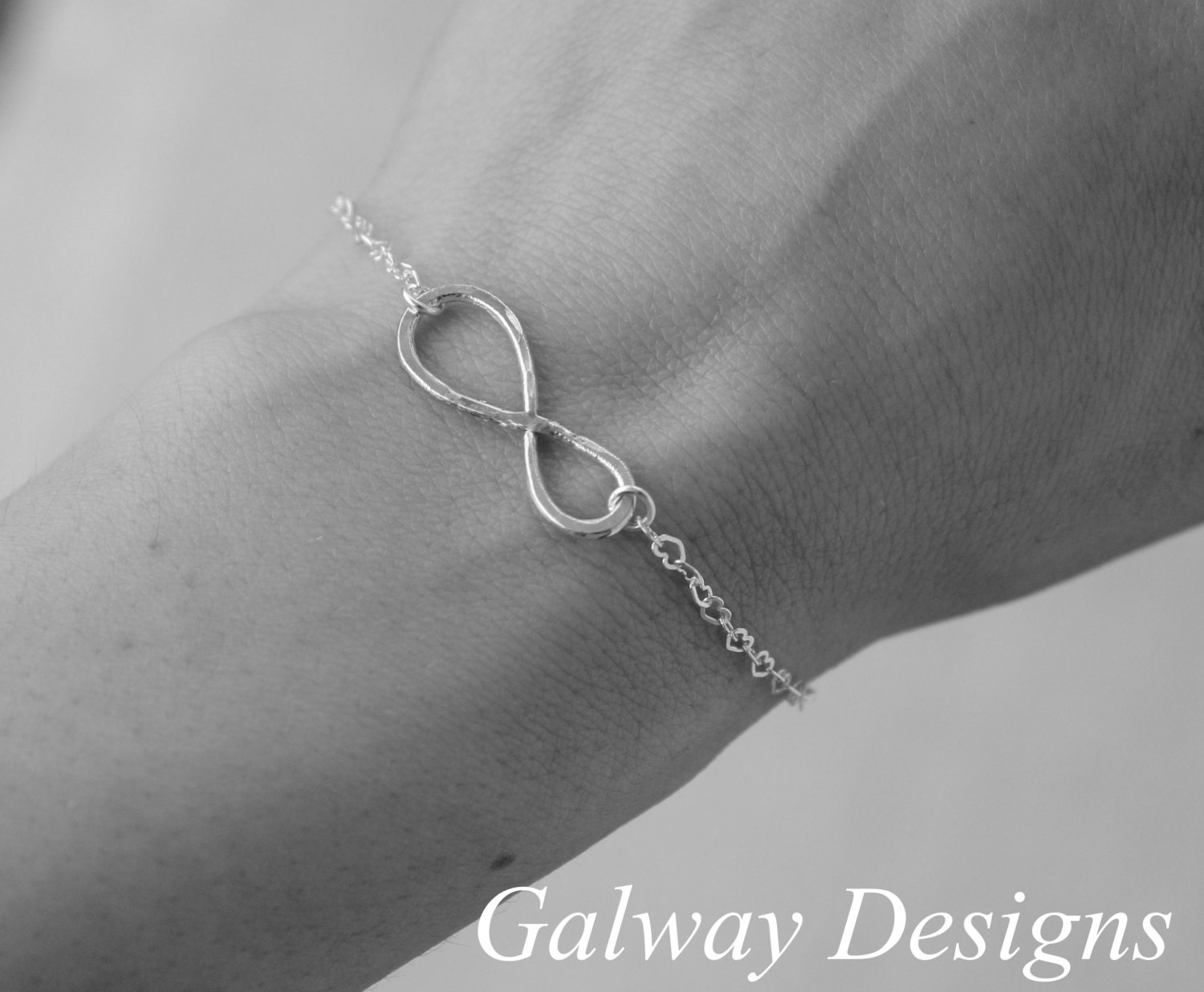 Hand Forged Infinity Bracelet, Sterling Silver figure 8 eternity bracelet, infinity symbol - INFINITE LOVE BRACELET