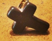 SALE Brown Cross Ring Adjustable