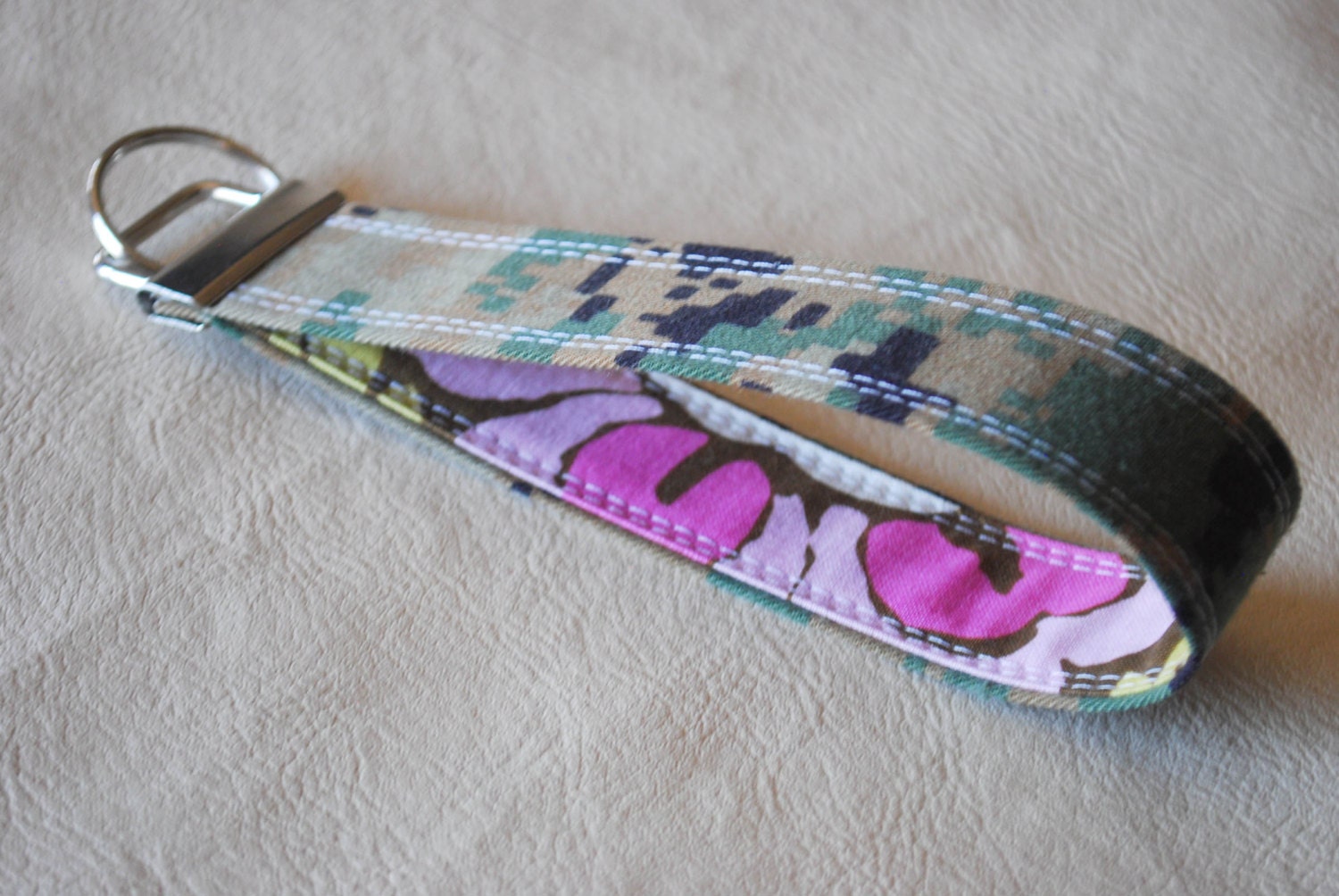 US Marine Woodland Camouflage key fob - Amy Butler