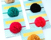 NEW 2013 FRINGE COLLECTION- Single Chiffon Fringe Flower on Matching Skinny elastic - Spring, Summer, Newborn, Baby Girl