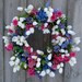 Summer Wreath, Spring Wreath, Garden Floral Décor, Country Cottage, Mother's Day Gift, Wedding Wreath