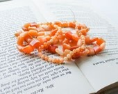 Bead Destash: Red Adventurine Beads, Semiprecious Stone, Stone Beads, Orange Beads, Orange Stones