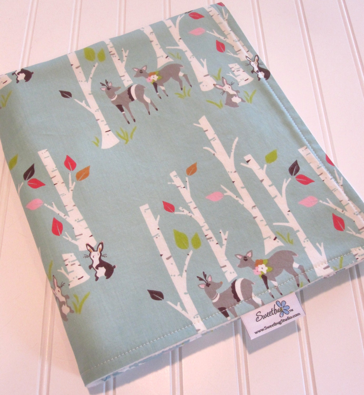 SWEET NATURALS Organic Line/Baby Blanket/Birch Forest(Organic)/Organic Cotton Fleece/Organic Thread