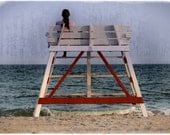 Beach Photograph - Lifeguard - Ocean - Beach Decor - Sand - Water - Sky - Summer - Jersey Shore - Fine Art Photography - Art Print - 6X9