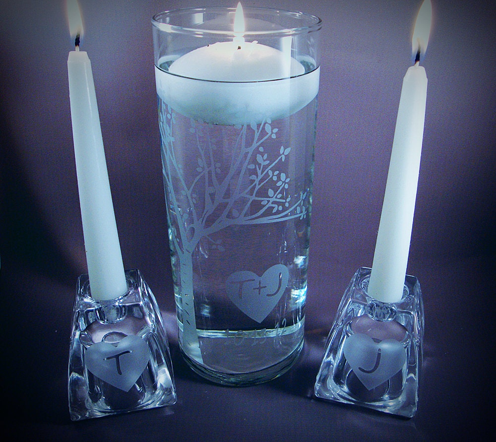 Unity Set Wedding Unity Candle Set Rustic By Winstonglassworks 6995