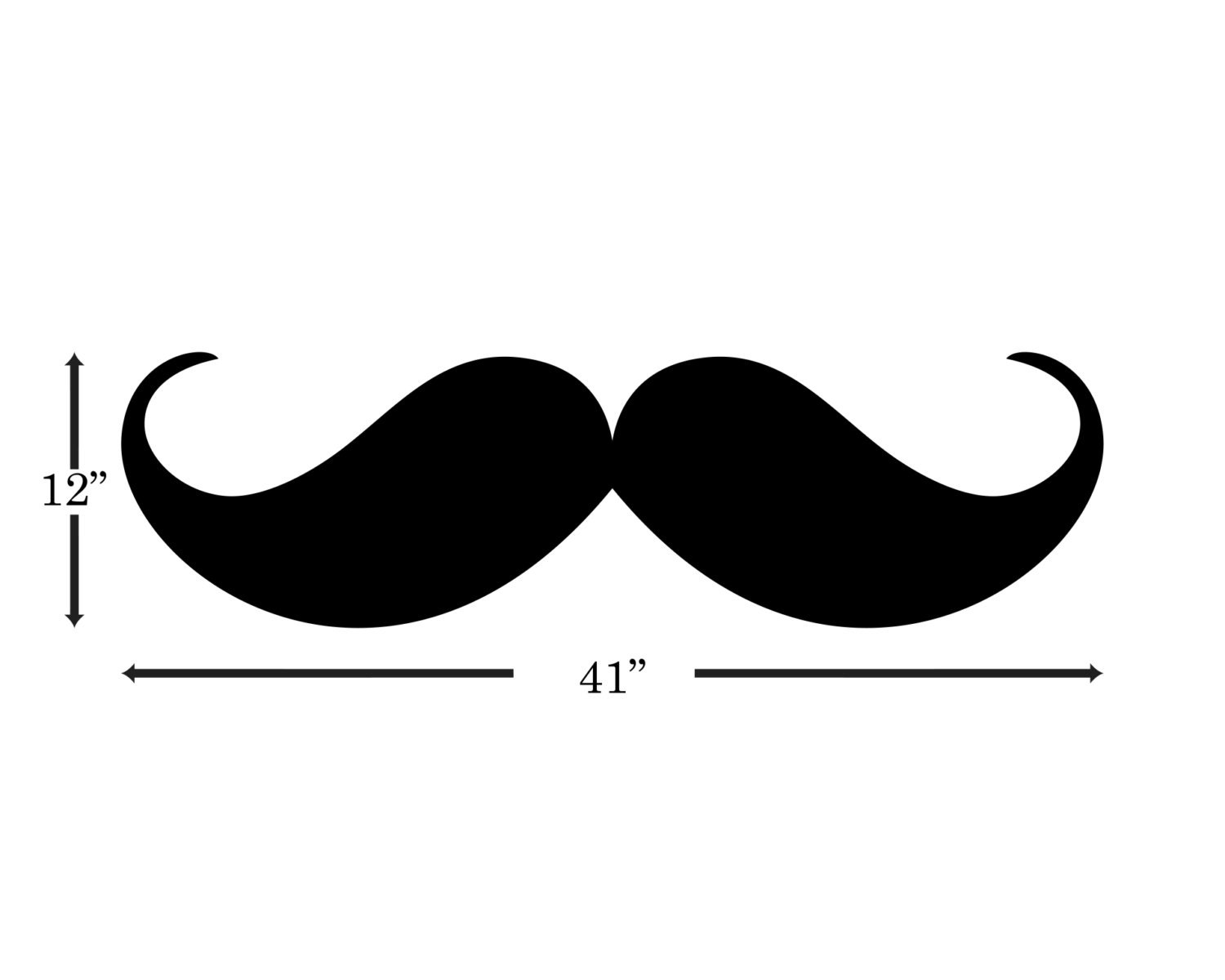 Vinyl Wall Decal Mustache Wall Decal Menu