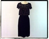Black Abe Schrader Velvet Burnout Dress
