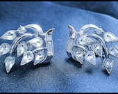 Vintage Signed 1940's Rhinestone Earrings by TRIFARI