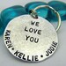 Hand Stamped Key Chain - Gift For Him - Personalized with Names of Your Choice - Men's Gift