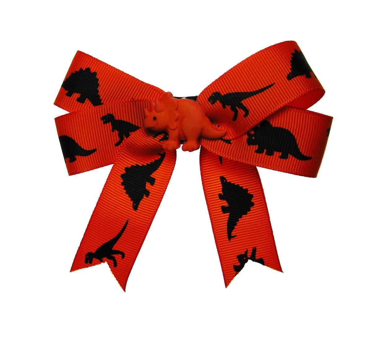 Pink Dinosaur Hair Bow Blue Orange Green Too