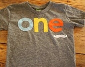 Mustache shirt Customize colors Boys Girls Organic Blend Birthday Tee first birthday second etc childrens mustache tee moustache
