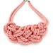 Peach Rope Nautical Knot Necklace