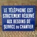 Le Telephone - Enamel Wall Plaque - French Blue Vintage Sign