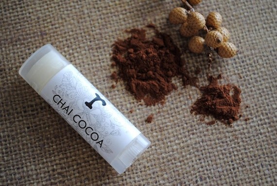 Chai Cocoa Lip Balm - Beeswax, Shea Butter, Coconut Oil, Chai Tea, Chocolate