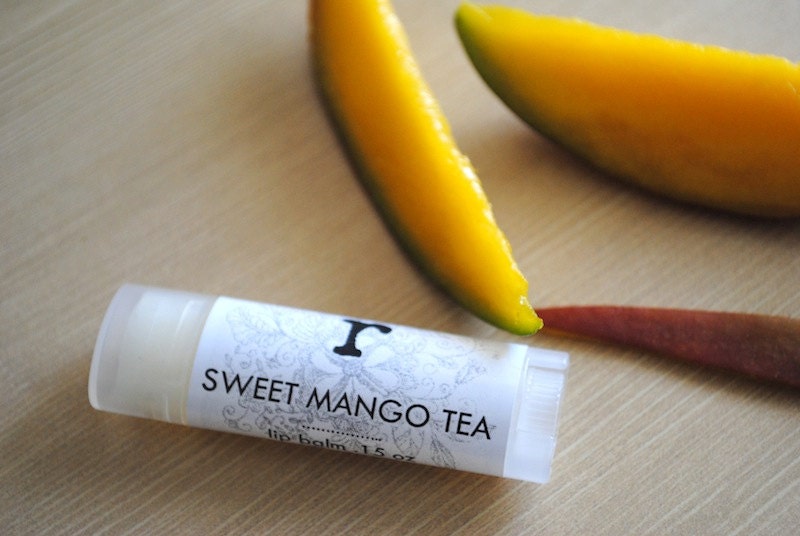Sweet Mango Tea Lip Balm - Shea Butter, Cocoa Butter, Beeswax, Jojoba Oil