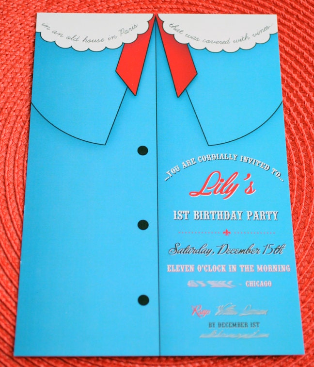 Madeline Invitation - Custom Printable - In an old house in paris Il_570xn