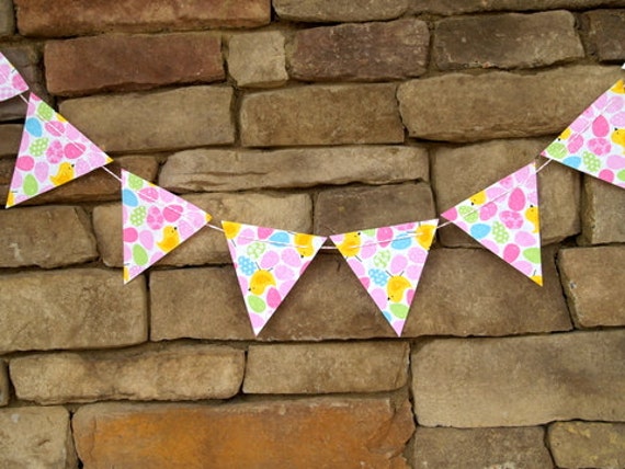 Easter Egg Bunting Garland with Spring Chick Il_570xn