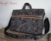 NEW Laptop Bag Tote messenger-Made to Order- Padded - Waterproof lining -2 zippers-can be any SIZE or COLOR