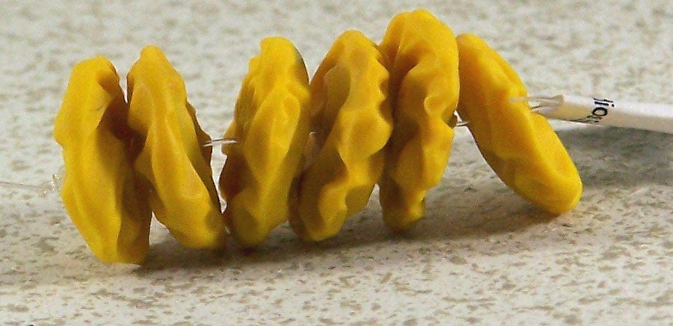 Cadmium Yellow Disc Beads