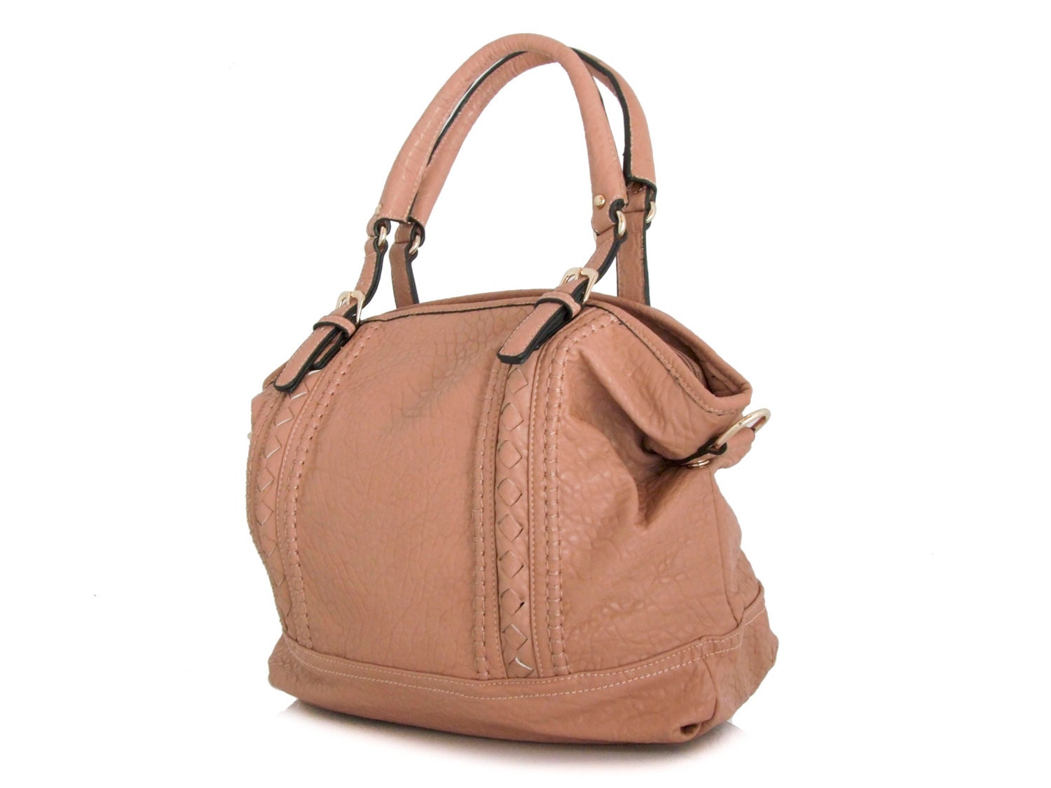 Handmade vegan leather handbag Tote Pink - the Nessa - 20% launch discount