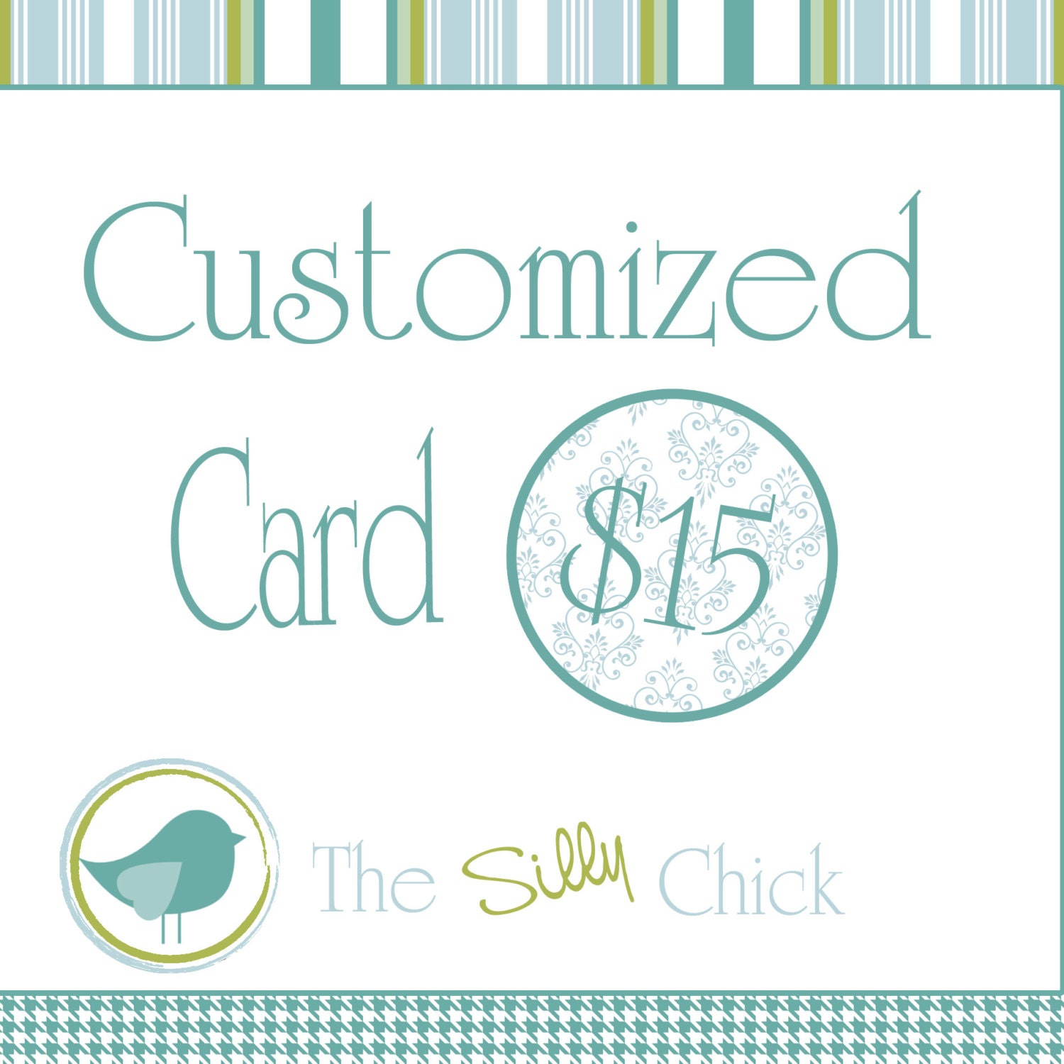 Custom Designed Card Template or PRINTABLE -  Greeting Card -  Valentine Birthday Birth Announcement