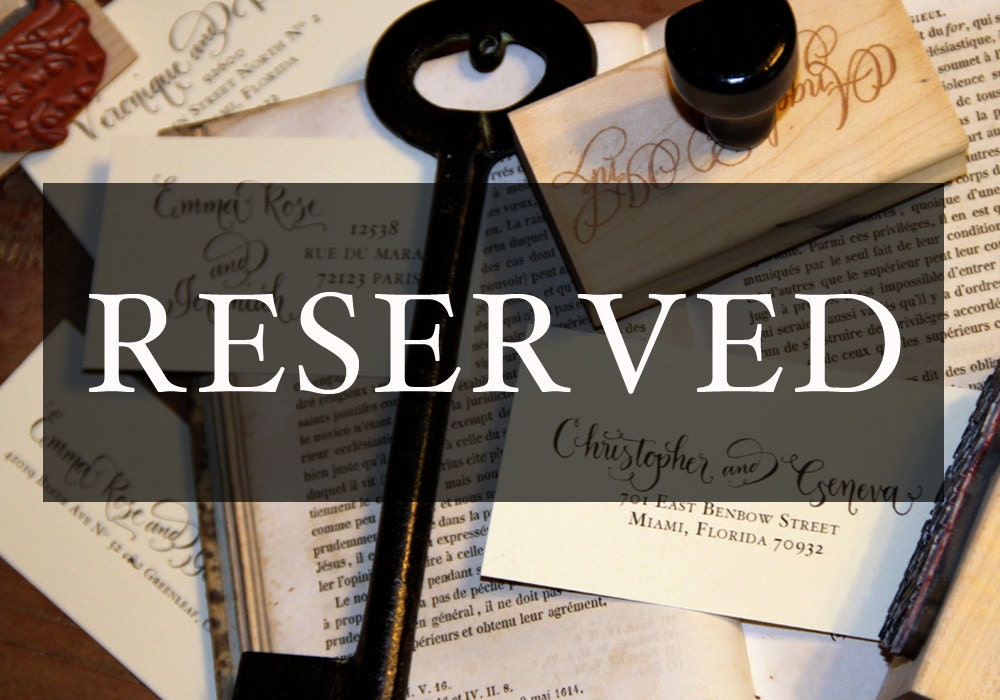 RESERVED for Amy