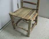 RUSTIC CHILDS CHAIR / Birch Twig Chair / Adirondack Chair / Folk Art / Rustic Chair