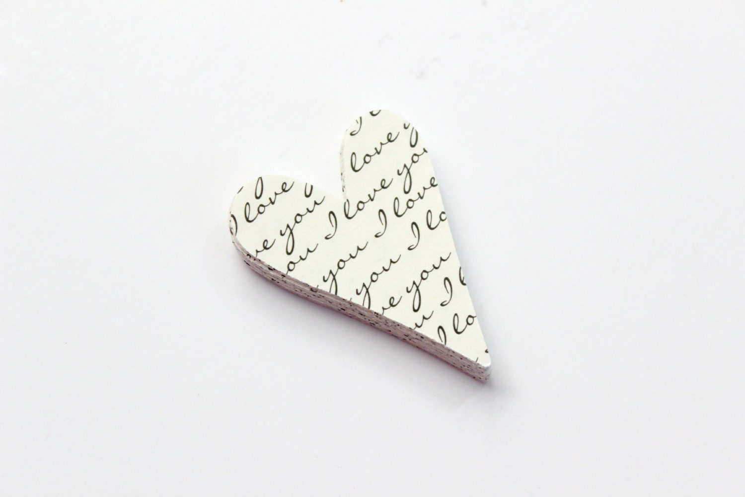 I Love You Heart Die Cuts - Romantic Spring Wedding - Typography - SweetPaperLove