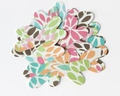 Colorful Spring Burst Heart Die Cuts - Flower Petals - Floral Garden - Scrapbook Supplies