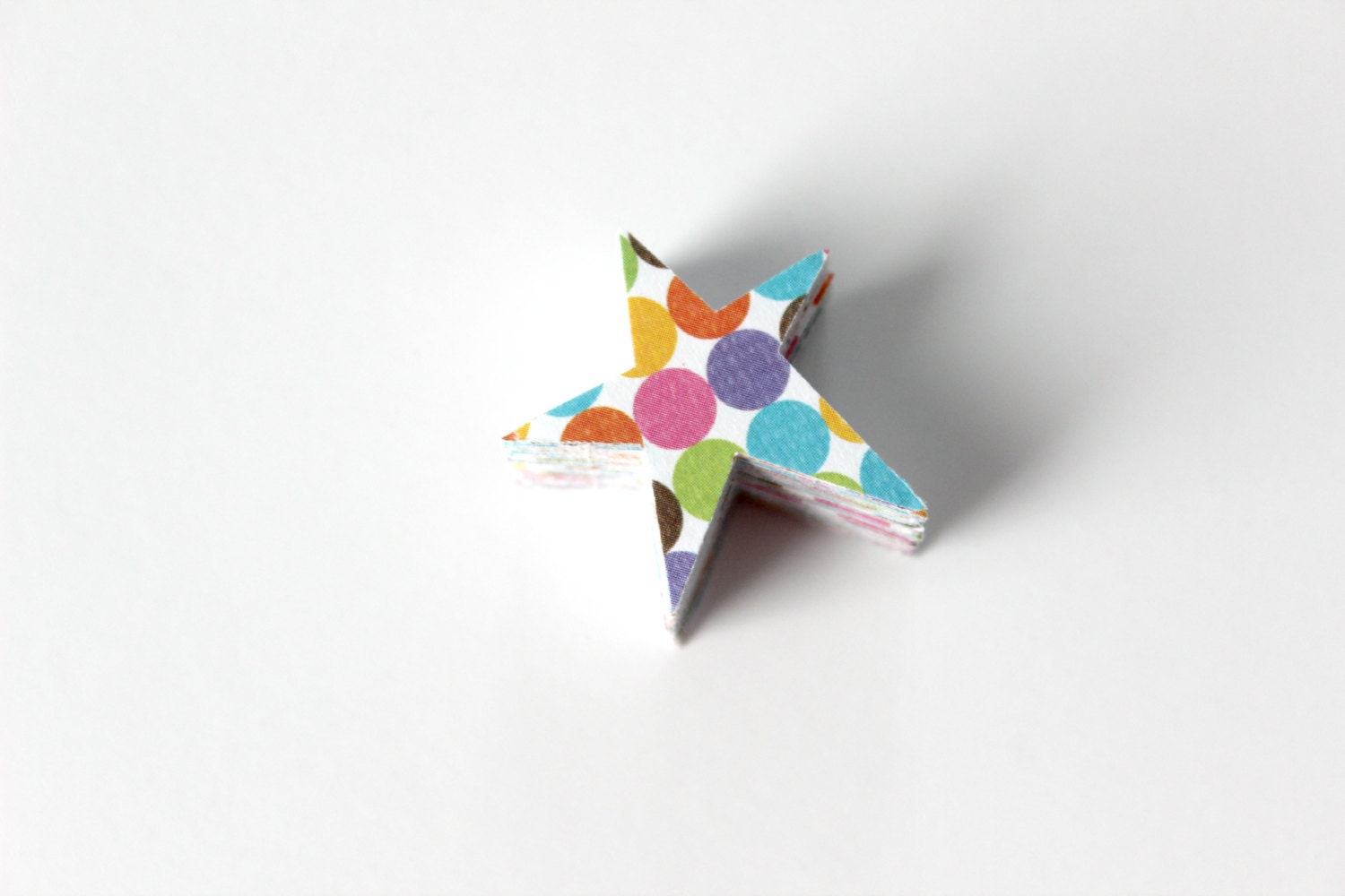 Bright Polka Dot Star Die Cuts - Colorful Birthday Party - Table Decor Confetti
