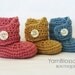 Baby CROCHET PATTERN Baby Button Boots (4 sizes included from newborn to 24 months) Instant Download