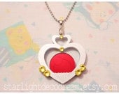 READY to SHIP Sailor Pluto Garnet Orb Talisman Sailor Moon Inspired Fanart Acrylic Necklace for Mahou Kei, Magical Girl Lover Fashion