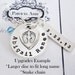 New Baby - New Mom Necklace - Personalized Name Birth Date - Baby Feet Heart Charm - Sterling Silver - Birthstone