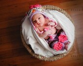 Newborn Baby Girl Sleepy Crochet OWL PURPLE n BROWN Diaper Cover, Leg Warmers -n- Beanie Hat Set -- Adorable Photo Prop