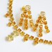 Vintage Orange Citrine Rhinestone Choker Dangle Earrings