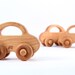 natural LOVE BUG car - a classic wooden toy handcrafted with sustainable hardwoods, waldorf play for baby and toddler, organically finished