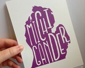 Michigan print, proud to be a michigander print, 5x7