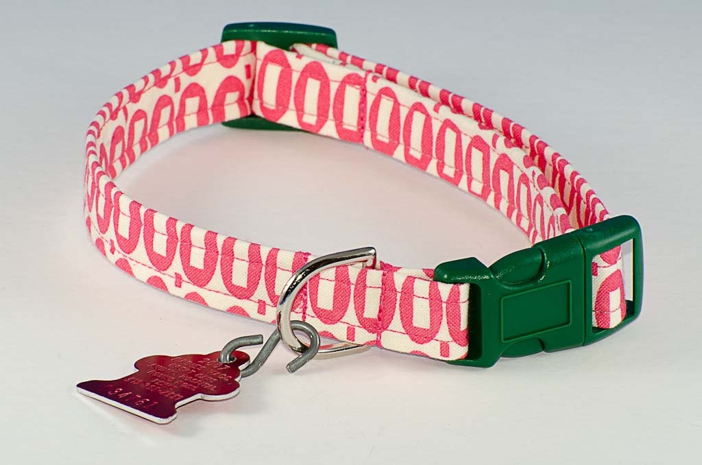 Hot Pink Loops - Dog Collar - Adjustable