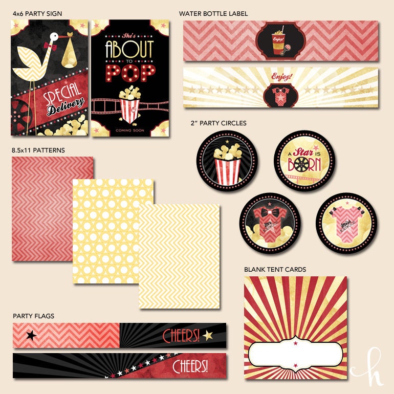 Instant Download - Star is Born Baby Shower - "The Essentials" PRINTABLE Collection