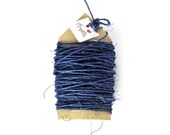 Sisal cord in ocean blue . 15 yards of navy twine 1mm . natural deep blue rope . string .  wrapping cord . rustic . handmade - TodoPapel