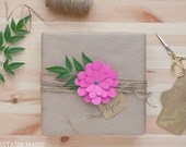 Fuchsia Bloom - 3D Layered Paper Flower - Gift Wrap