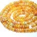 Ethiopian Welo Honey Opal Smooth Rondelles Set of 10 Best Quality Rainbow Fire Yellow Orange Precious Gemstone October Birthstone