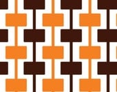 Hot Chocolate - Orange Chocolate Squares by Jackie McFee from Camelot Cottons - 1 yard