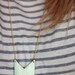 Geometric Chevron Triangle Necklace (Mint) - Modern Handmade Jewellery