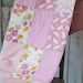 Pink, Teal and Creamsicle Rectangular Patchwork Baby and Infant Crib Blanket/Quilt