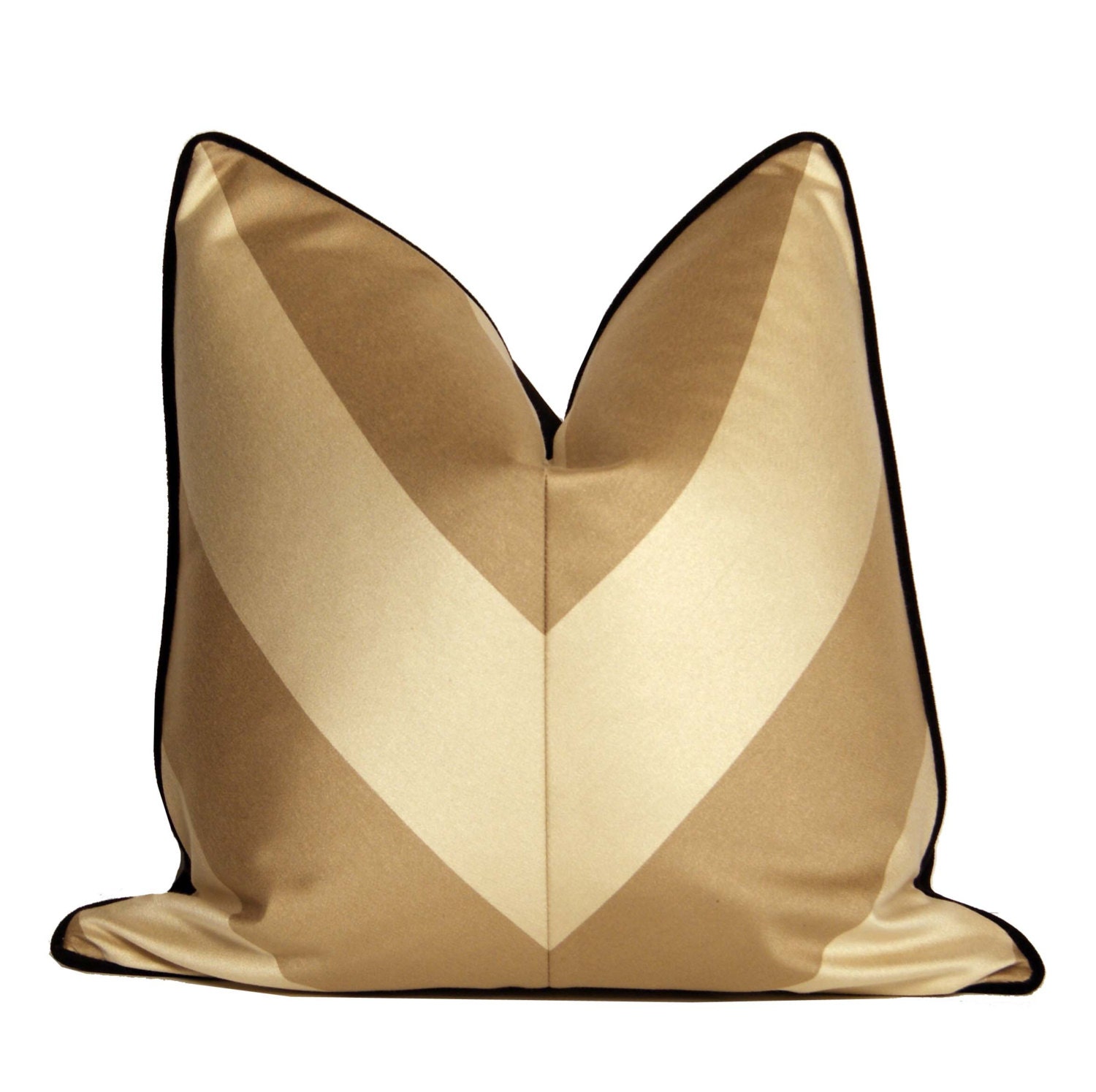 Cream and Beige Chevron Throw Pillows
